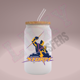 Lux Label & Co. Uv DTF Print Wraps NRL STORM- INSTOCK Single Decal UV DTF
