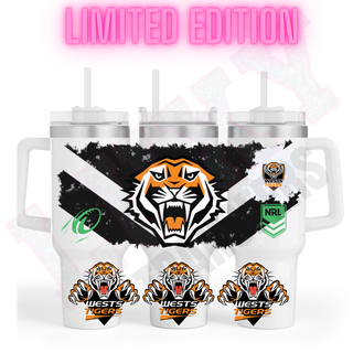 Lux Label & Co. Uv DTF Print Wraps NRL TIGERS - INSTOCK 40 OZ UV DTF WRAP