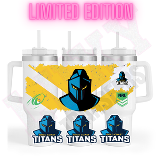 Lux Label & Co. Uv DTF Print Wraps NRL TITANS - INSTOCK 40 OZ UV DTF WRAP