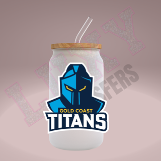 Lux Label & Co. Uv DTF Print Wraps NRL TITANS - INSTOCK Single Decal UV DTF
