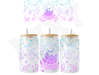 Lux Label & Co. Uv DTF Print Wraps OMBRE CRYSTALS - INSTOCK 16 OZ UV DTF WRAP