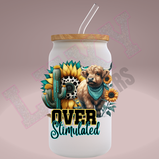 Lux Label & Co. Uv DTF Print Wraps OVERSTIMULATED- INSTOCK Single Decal UV DTF