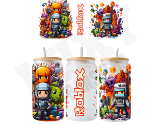 Lux Label & Co. Uv DTF Print Wraps ROBLOX- INSTOCK 16 OZ UV DTF WRAP