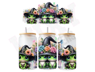 Lux Label & Co. Uv DTF Print Wraps SPOOKY FROGS - INSTOCK 16 OZ UV DTF WRAP