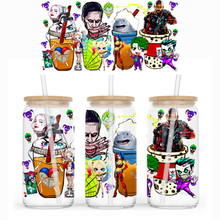 Lux Label & Co. Uv DTF Print Wraps SUICIDE SQAUD - INSTOCK 16 OZ UV DTF WRAP