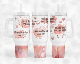 Lux Label & Co. Uv DTF Print Wraps SWEAR AFFIRMATIONS- INSTOCK 40 OZ UV DTF WRAP