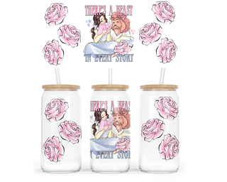 Lux Label & Co. Uv DTF Print Wraps THERES A BEAST IN EVERY STORY- INSTOCK 16 OZ UV DTF WRAP