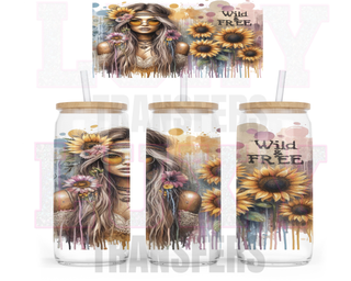 Lux Label & Co. Uv DTF Print Wraps WILD & FREE - INSTOCK 16 OZ UV DTF WRAP