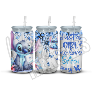 JUST A GIRL WHO LOVES STITCH - 16OZ