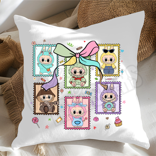SUBLIMATION CUSHION COVER PRINT- LABUBU BOW
