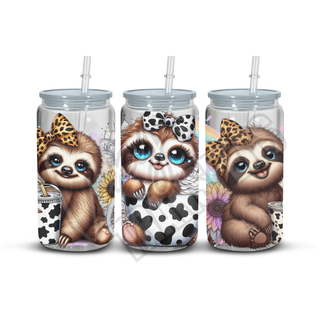 SLOTHS AND TEA CUP - 16OZ