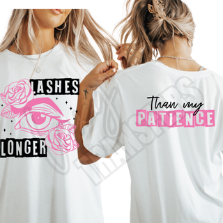 LASHES LONGER THAN MY PATIENCE -   DTF TRANSFER SET