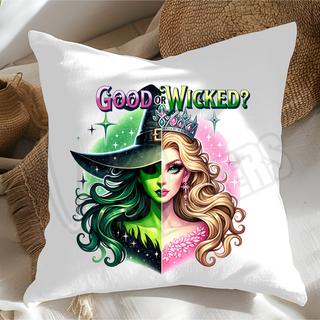 SUBLIMATION CUSHION COVER PRINT- GOOD OR WICKED
