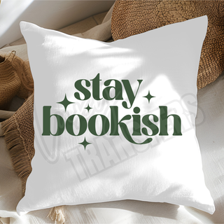 SUBLIMATION CUSHION COVER PRINT-  STAY BOOKISH