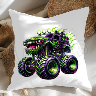 SUBLIMATION CUSHION COVER PRINT-  MONSTER TRUCK