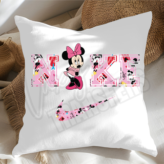 SUBLIMATION CUSHION COVER PRINT-  MINNIE NIKE SWOOSH