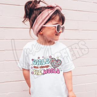 GIRLS CAN CHANGE THE WORLD  - KIDS -   DTF TRANSFER