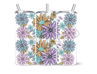 PASTEL FLOWERS - 20 Oz SUBLIMATION PRINT