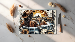 GLASS CUTTING BOARD SUBLIMATION PRINT- REMEMBER YOUR WHY