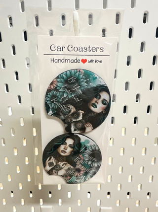PRE MADE DRINK CAR COASTERS- BE YOUR OWN KIND OF BEAUTIFUL
