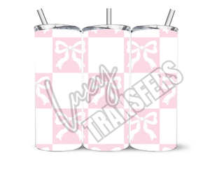 PINK BOWS- 20 Oz SUBLIMATION PRINT