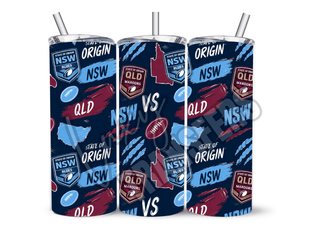 NSW VS QLD - 20 Oz SUBLIMATION PRINT