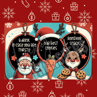 A DRINK INCASE YOU'RE THIRSTY  - PRE MADE SANTA TREAT BOARD