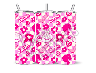 PINK DOLL GIRL- 20 Oz SUBLIMATION PRINT