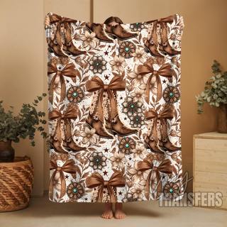 COUNTRY BOOTS PLUSH BLANKET 60" x 80"