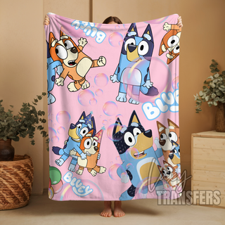 B FAMILY PLUSH BLANKET 60" x 80"