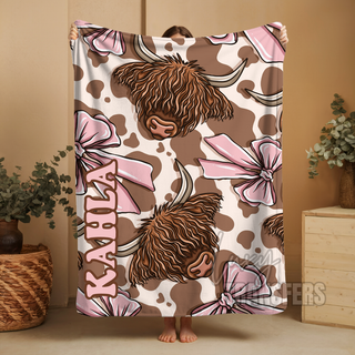 HIGHLAND COW - PLUSH BLANKET 1.5M X 2M