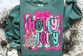 HOLLY JOLLY BOW - DTF TRANSFER