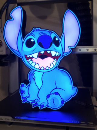 STITCH SITTING UP -3D PRINTED LIGHTBOX