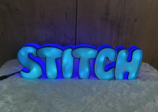 STITCH NAME -3D PRINTED LIGHTBOX