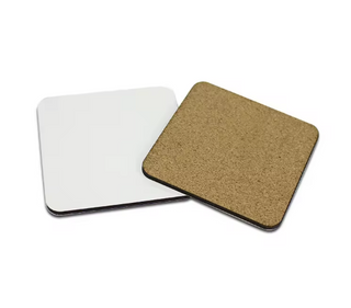 2 PACK SUBLIMATION DRINK COASTER  - WITH CORK BACK