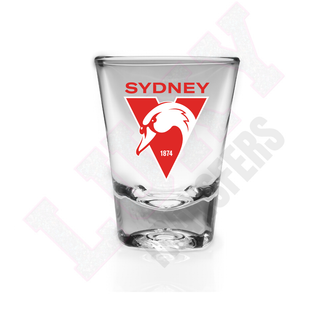 Lux Label & Co. SYDNEY SWANS AFL SHOT GLASS UV DECALS