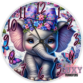 Lux Label & Co. BABY ELEPHANT - 20CM- 30CM CLOCK TRANSFER