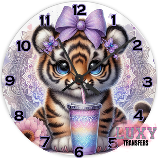 Lux Label & Co. BABY TIGER -30CM CLOCK TRANSFER