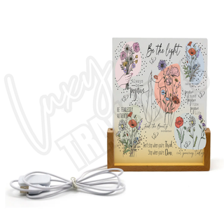 Lux Label & Co. BE THE LIGHT -ACRYLIC NIGHTLIGHT PRINT