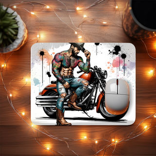 Lux Label & Co. BIKER MAN- SUBLIMATION MOUSE PAD PRINT