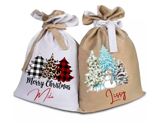 Lux Label & Co. BEIGE CANVAS BLANK SANTA SACKS- CLEARANCE