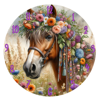 Lux Label & Co. BOHO HORSE- 30CM CLOCK TRANSFER