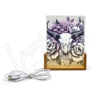Lux Label & Co. BOHO LONGHORNS -  TIMBLER ACRYLIC NIGHTLIGHT PRINT