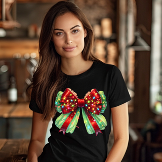 Lux Label & Co. CHRISTMAS RIBBON BOW- DTF PRINT