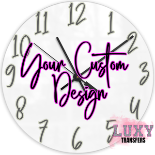 Lux Label & Co. CUSTOM -30CM CLOCK TRANSFER