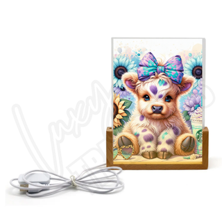 Lux Label & Co. CUTIE HIGHLAND -  TIMBLER ACRYLIC NIGHTLIGHT PRINT