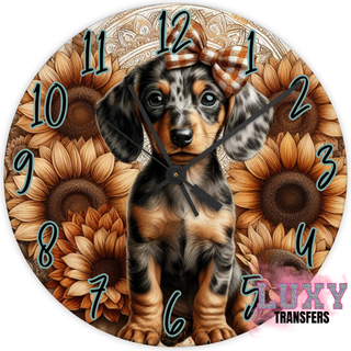 Lux Label & Co. DACHSHY- 30CM CLOCK TRANSFER