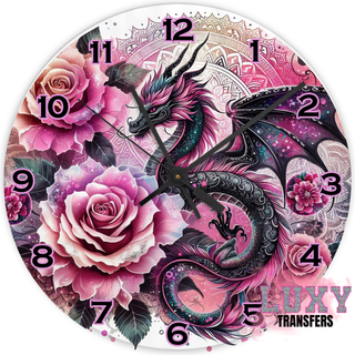 Lux Label & Co. DRAGON -30CM CLOCK TRANSFER