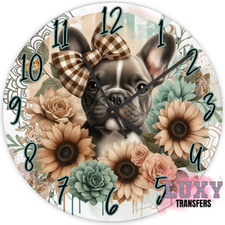 Lux Label & Co. FRENCHIE- 30CM CLOCK TRANSFER