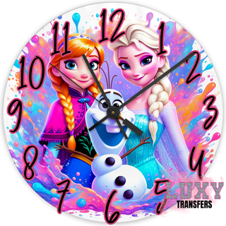 Lux Label & Co. FROZEN - 20CM- 30CM CLOCK TRANSFER